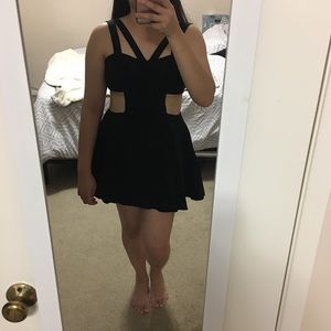 Black Side Cut Out Dress